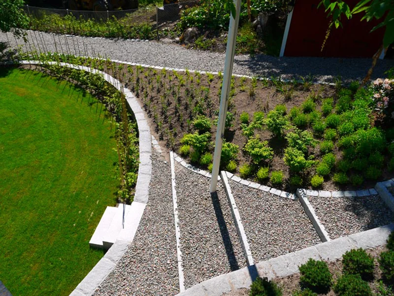 Tradgardsrenovering bortforsling jord Negline Nacka